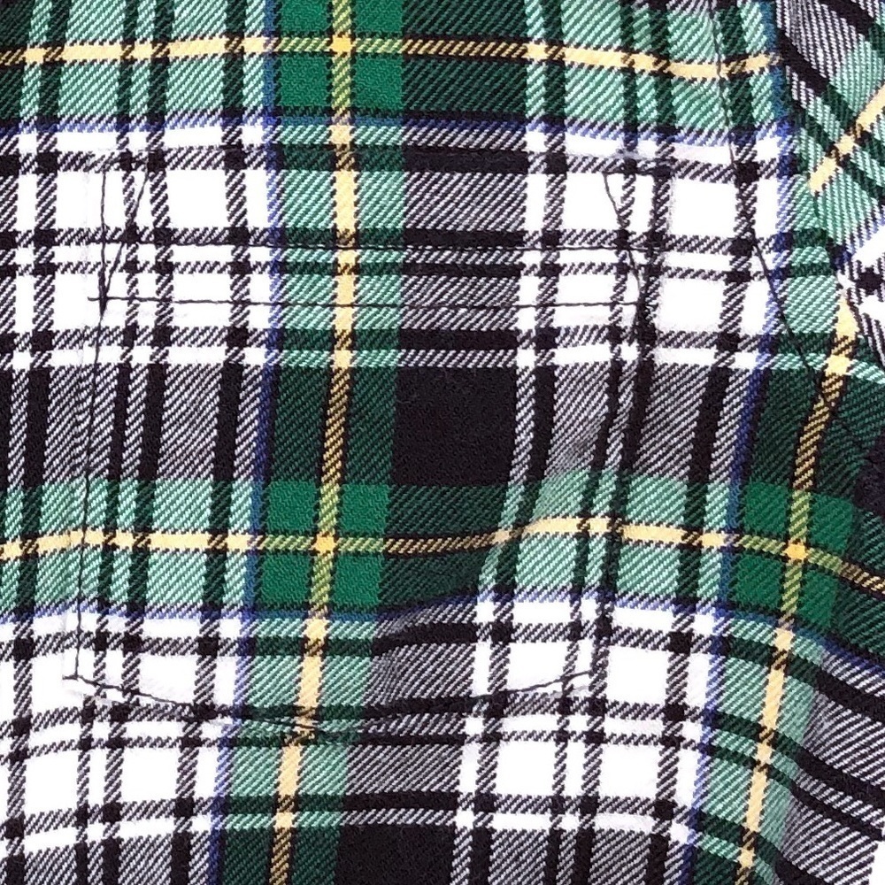 Janie and Jack Green and Blue Plaid Long Sleeve Button Down Shirt Size 6-12 M - Picture 8 of 10